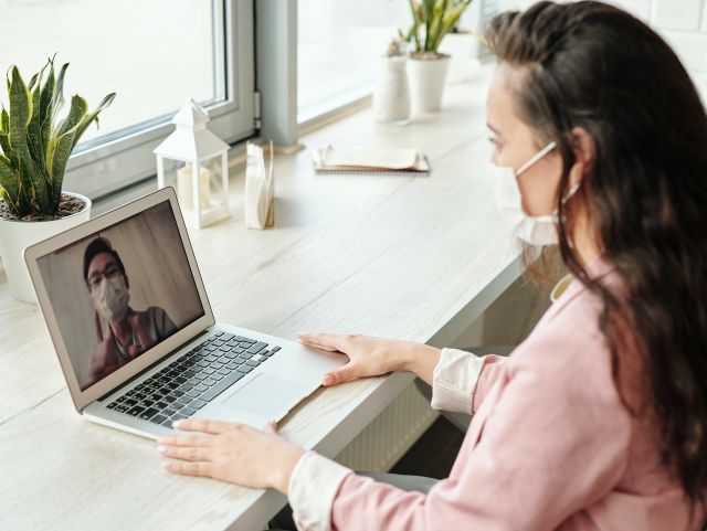 Woman Having A Video Call